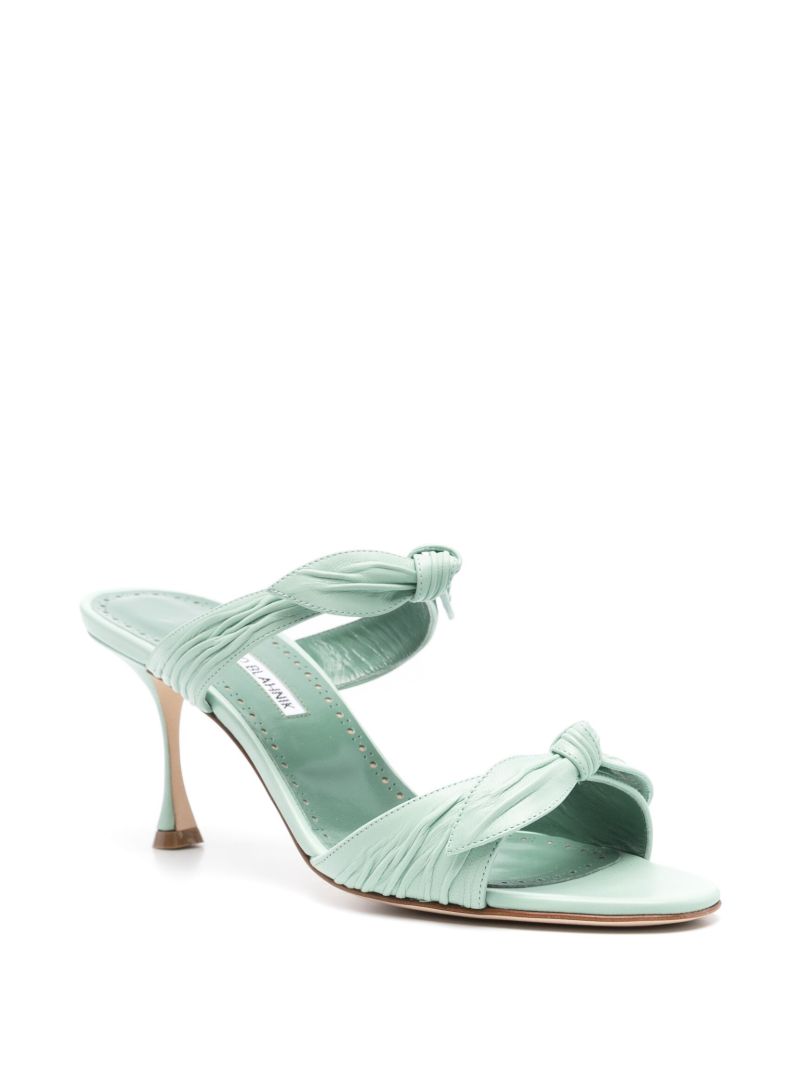 Green Lollo 70 Knot Mules
