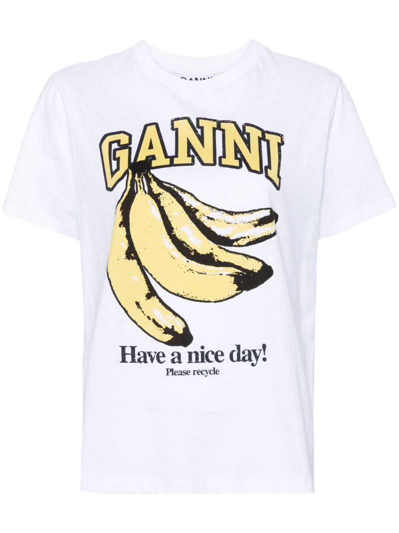 White Banana Cotton T-shirt
