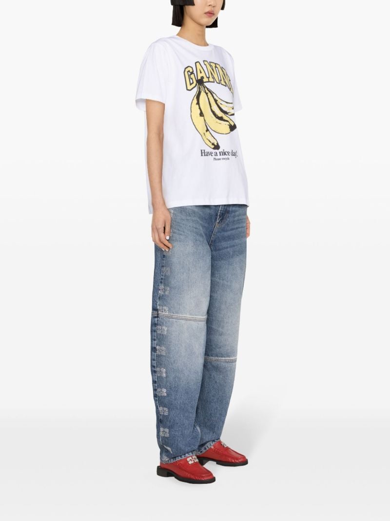 White Banana Cotton T-shirt