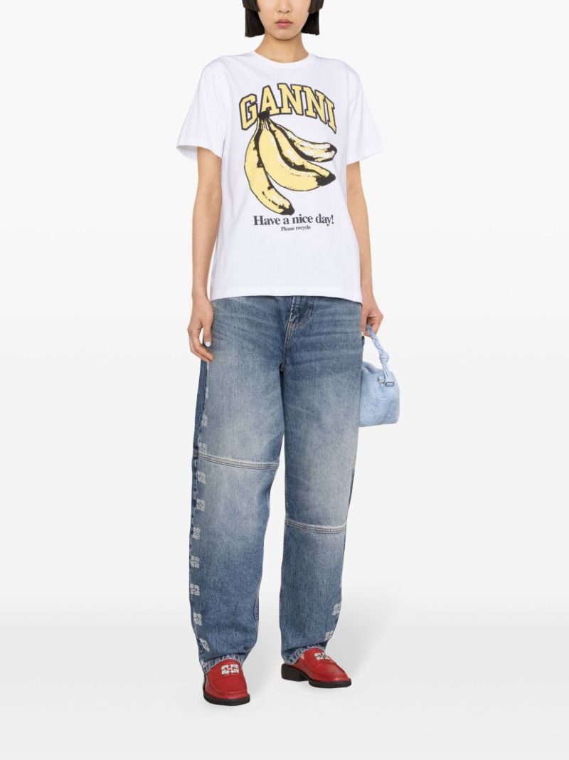 White Banana Cotton T-shirt