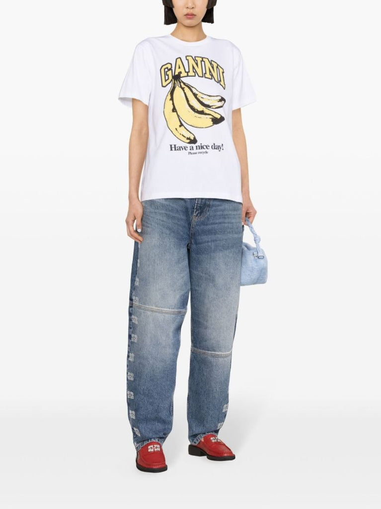 White Banana Cotton T-shirt