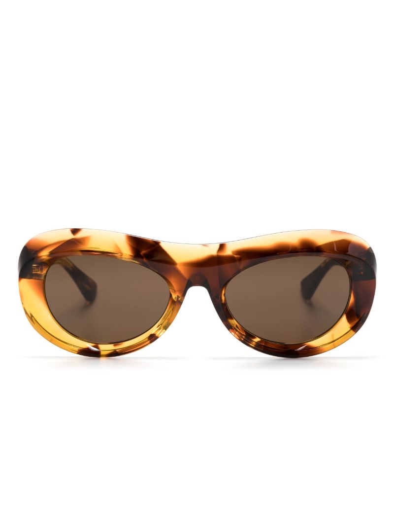 Brown Oval-frame Sunglasses