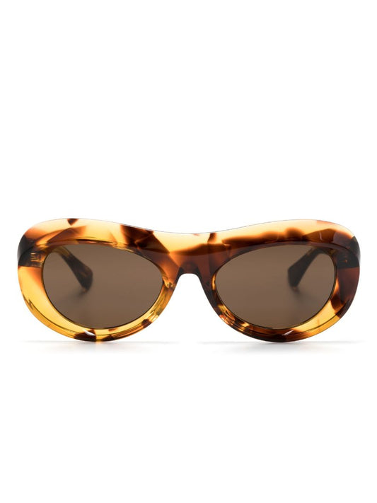 Brown Oval-frame Sunglasses