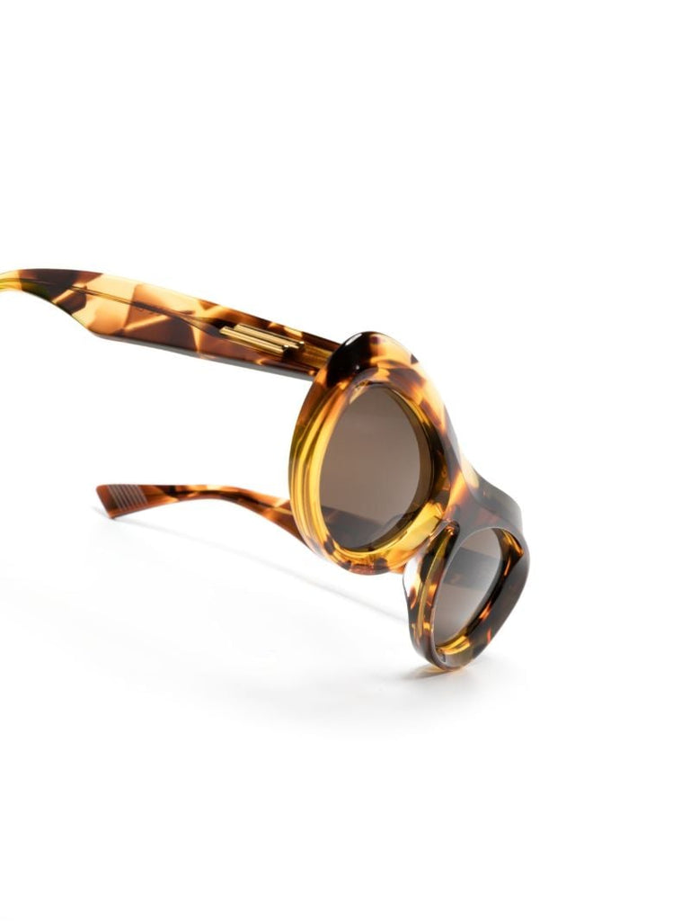 Brown Oval-frame Sunglasses