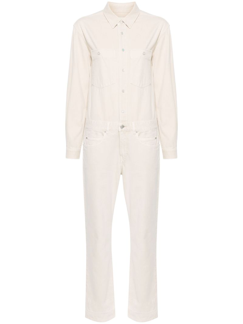 Neutral Imane Denim Jumpsuit