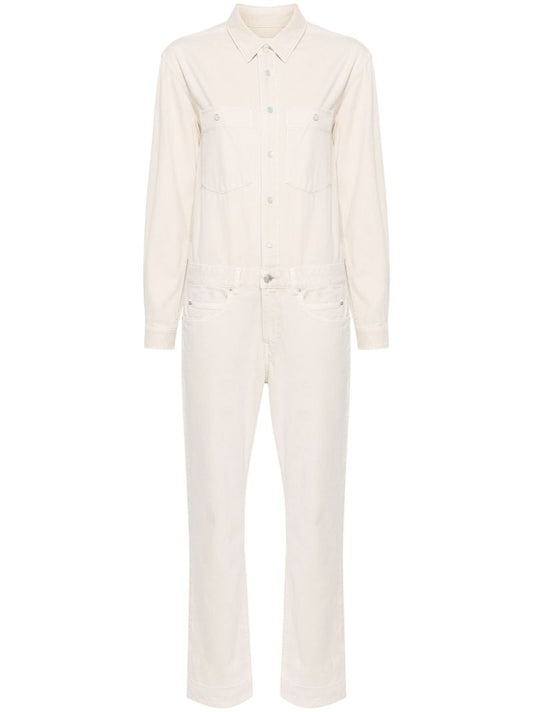 Neutral Imane Denim Jumpsuit