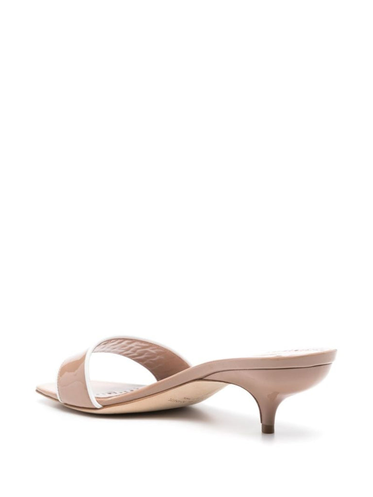 Neutral Helamu 50 Patent Leather Mules
