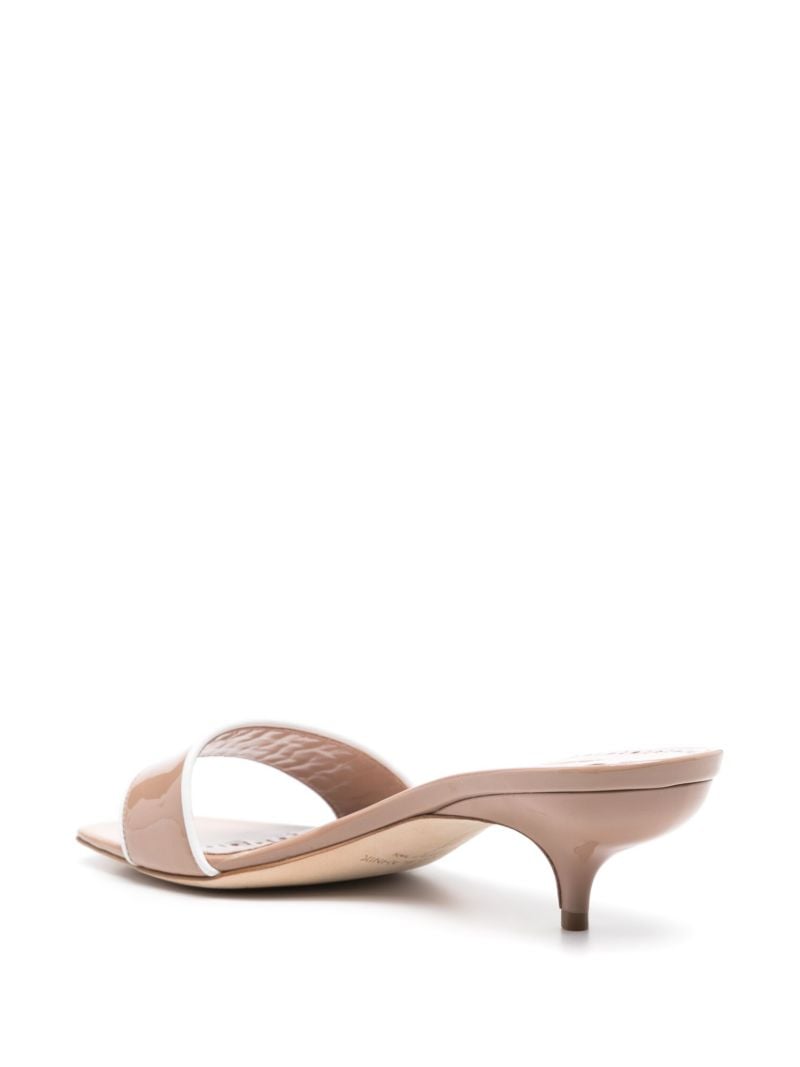 Neutral Helamu 50 Patent Leather Mules