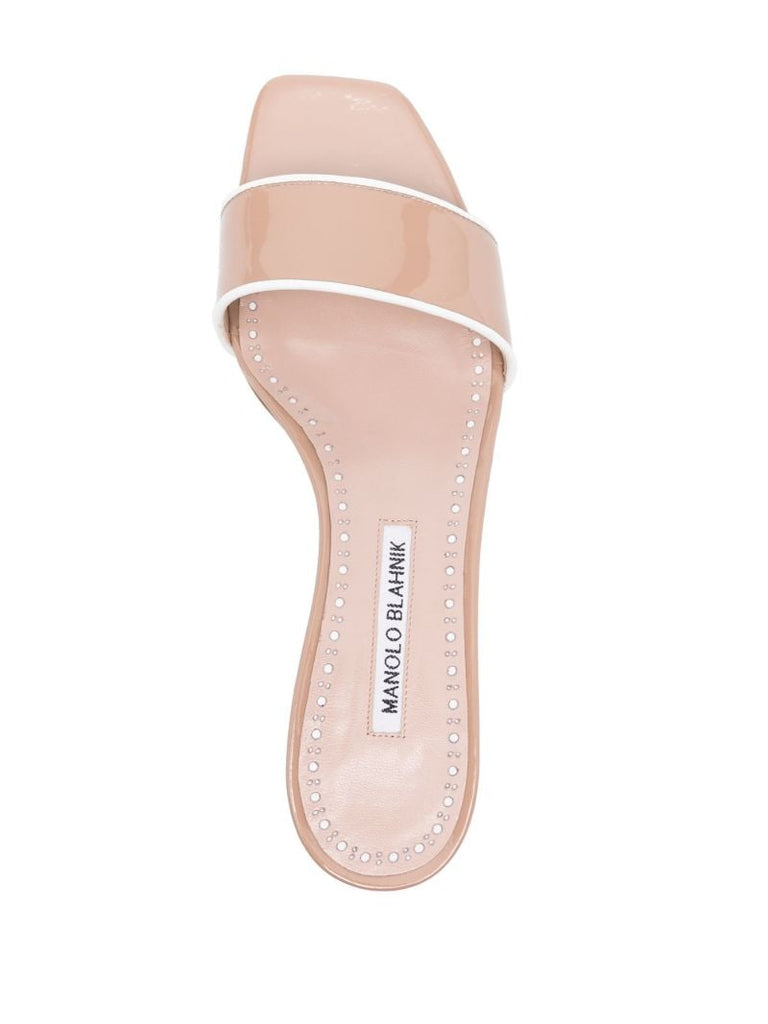 Neutral Helamu 50 Patent Leather Mules