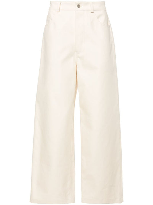Neutral Jurian Wide-leg Trousers