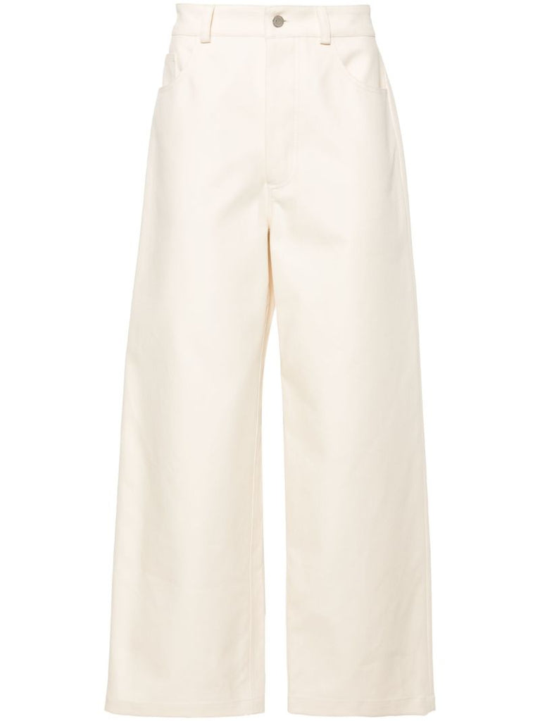 Neutral Jurian Wide-leg Trousers