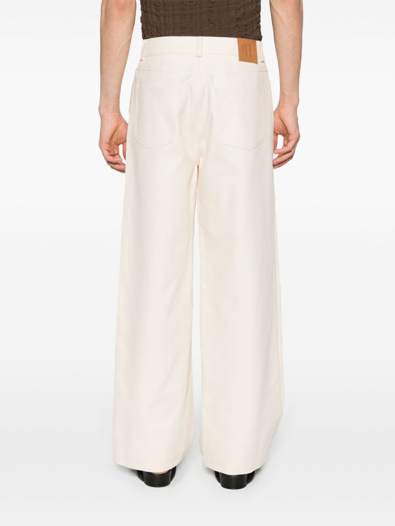 Neutral Jurian Wide-leg Trousers