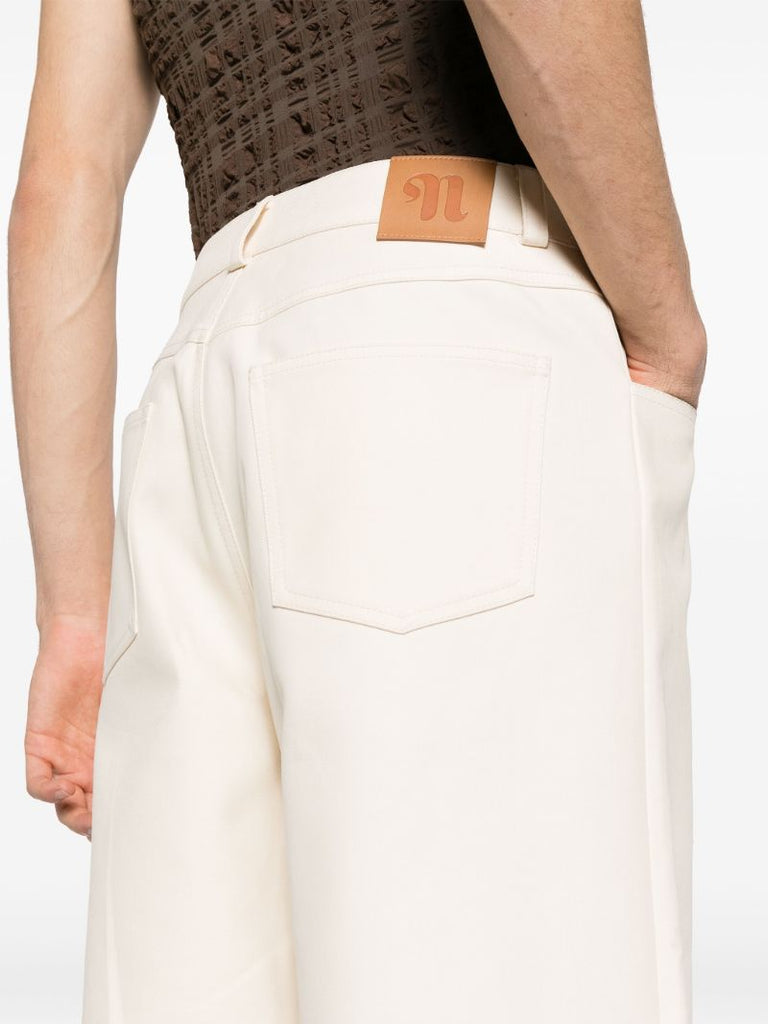 Neutral Jurian Wide-leg Trousers