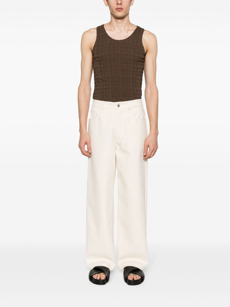 Neutral Jurian Wide-leg Trousers