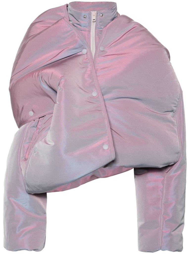 Purple Iridescent Puffer Jacket