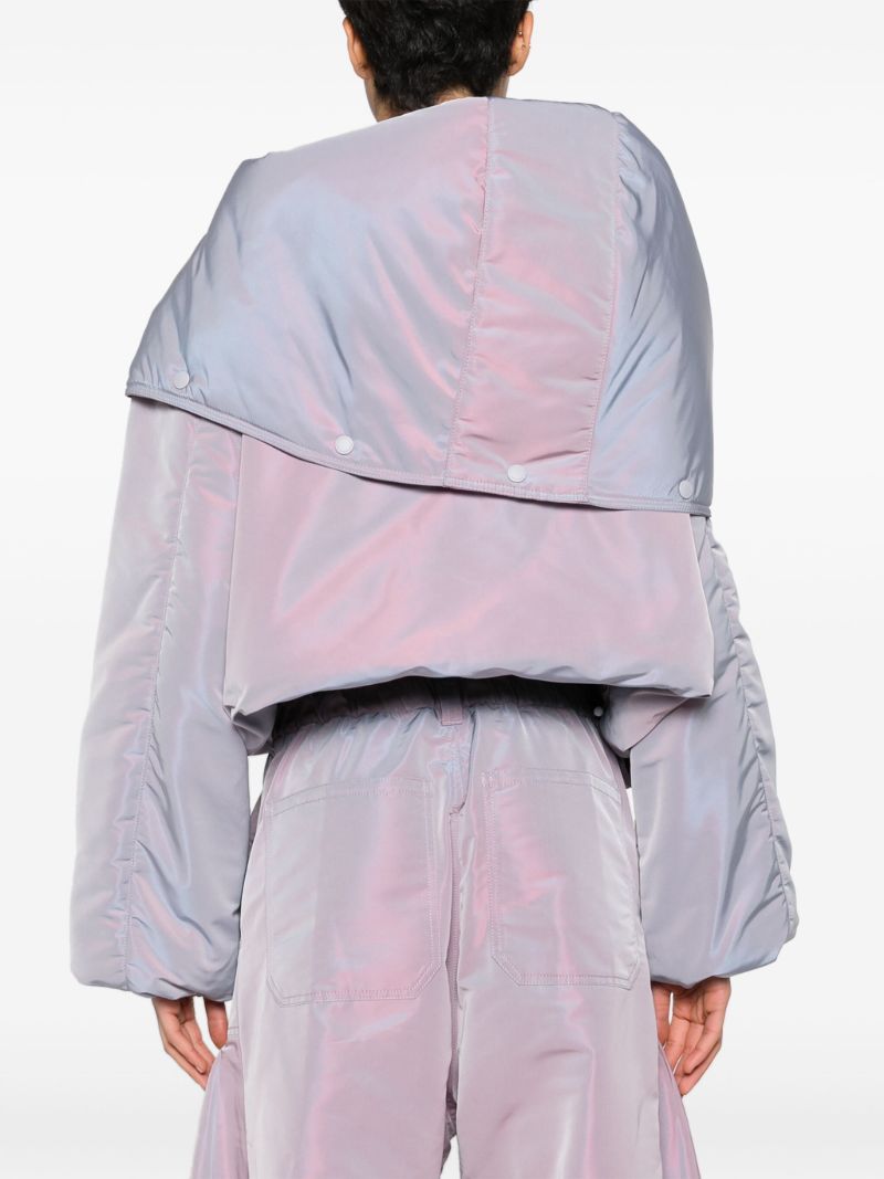 Purple Iridescent Puffer Jacket