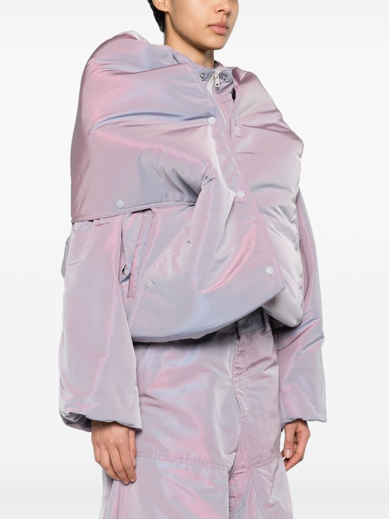 Purple Iridescent Puffer Jacket