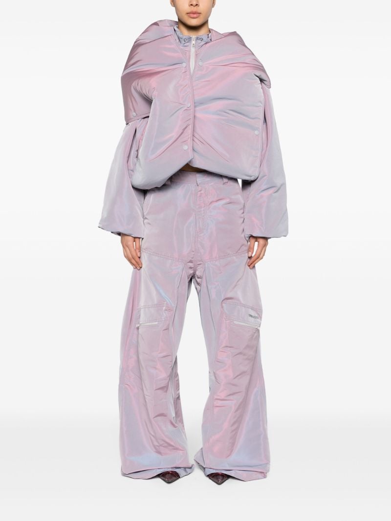 Purple Iridescent Puffer Jacket
