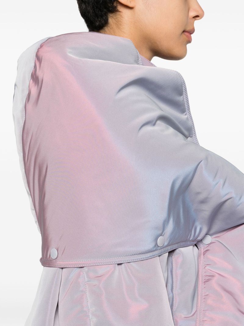 Purple Iridescent Puffer Jacket