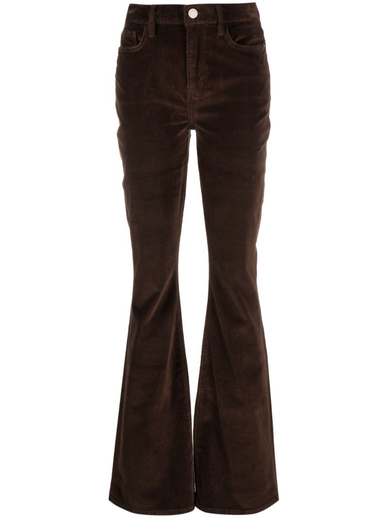 Brown Le High Velveteen Flared Trousers