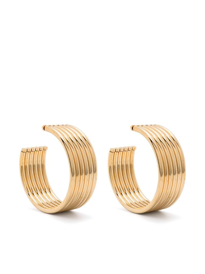 Gold-tone Ridged Hoop Earrings