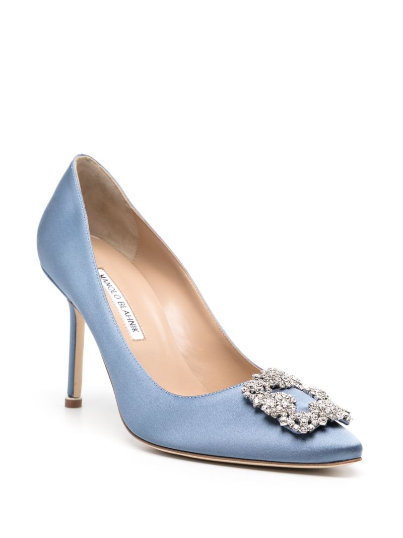 Imperial Blue Satin Pumps