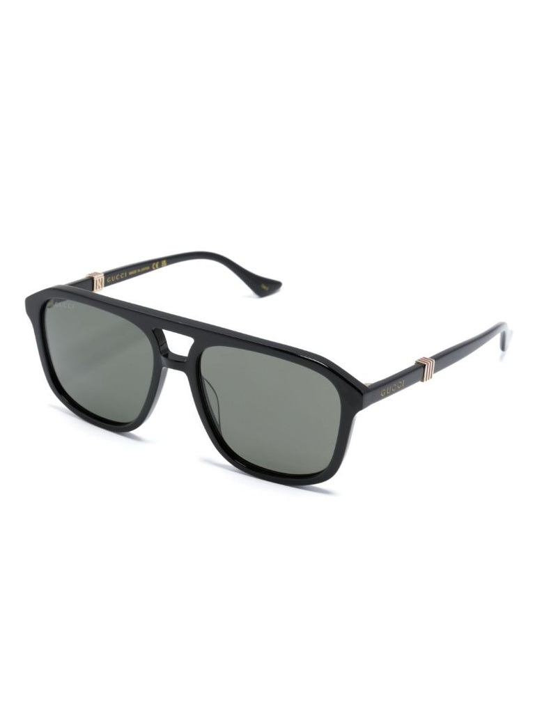 Black Navigator-frame Sunglasses