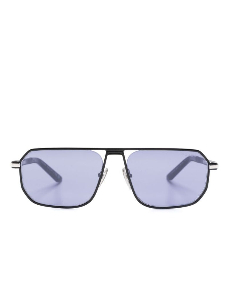 Black Pilot Frame Tinted Sunglasses