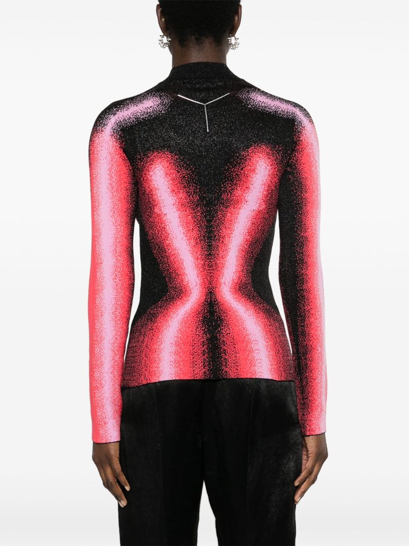 Pink Gradient-jacquard Sweater