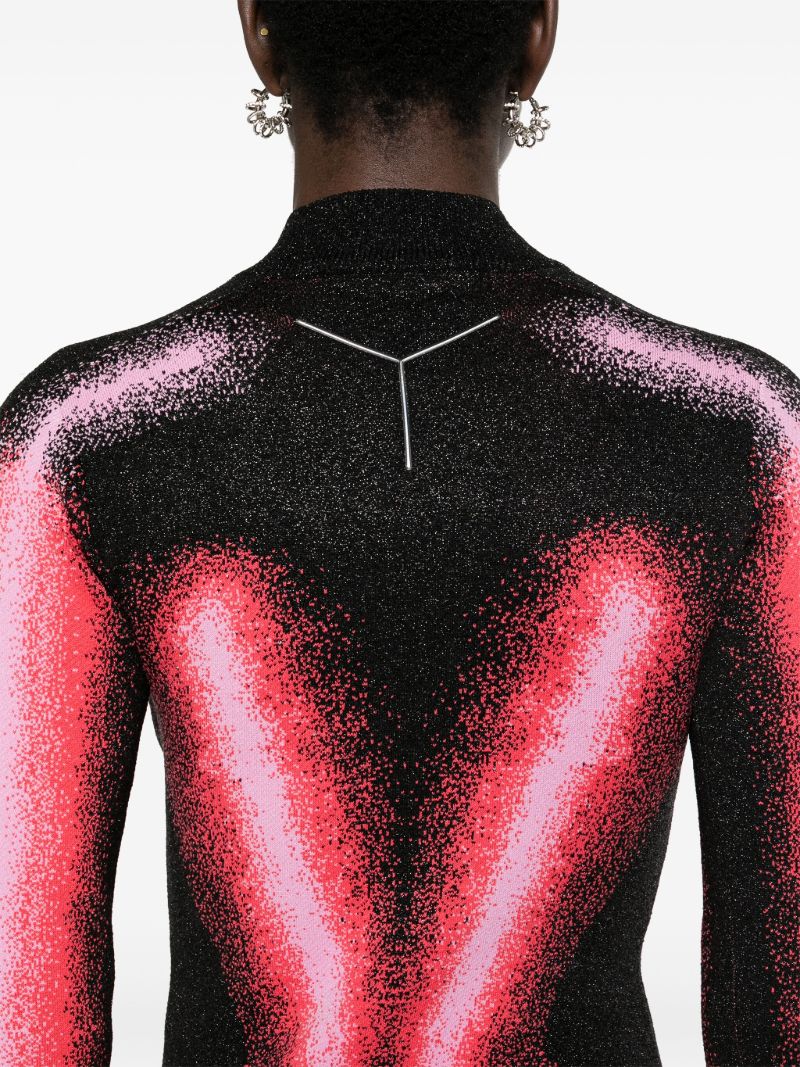 Pink Gradient-jacquard Sweater