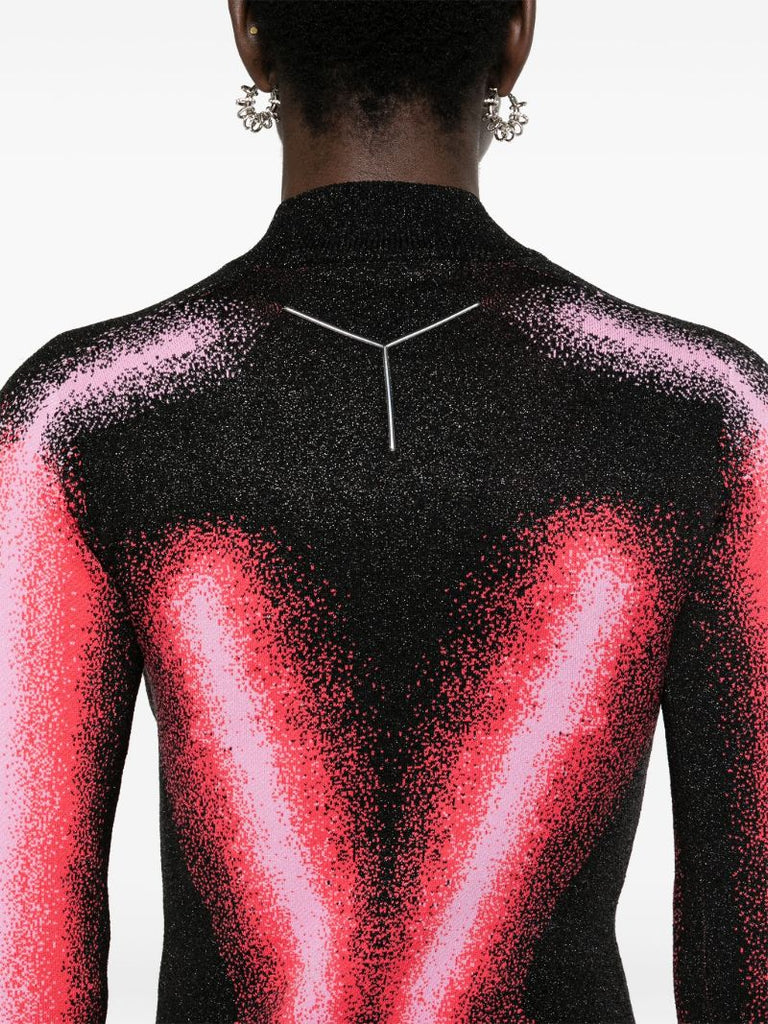 Pink Gradient-jacquard Sweater