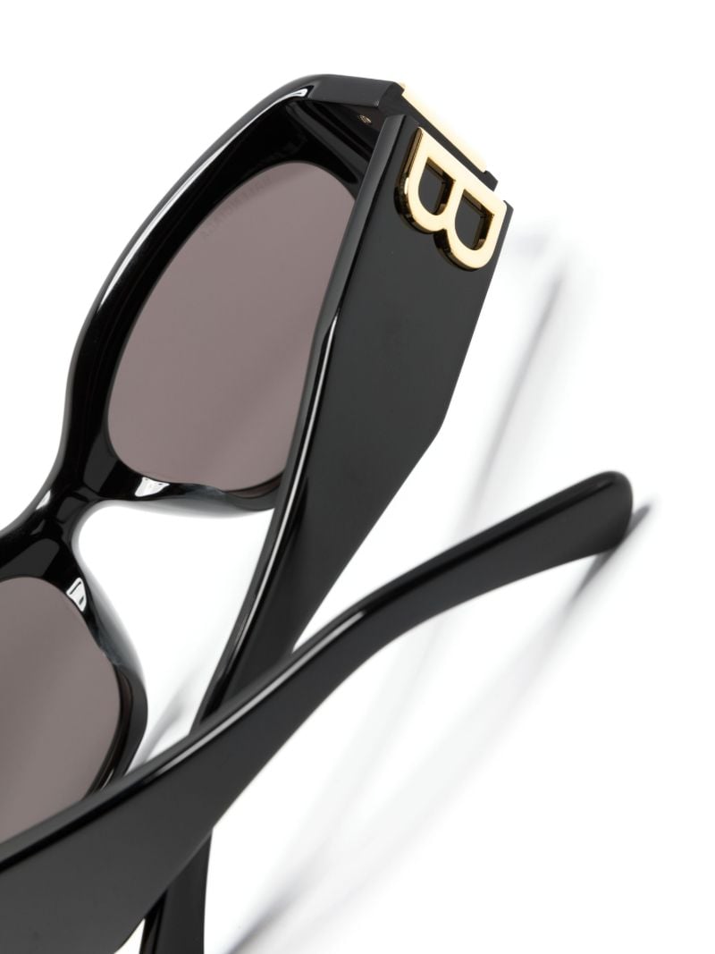 Black Bossy Oval-frame Sunglasses