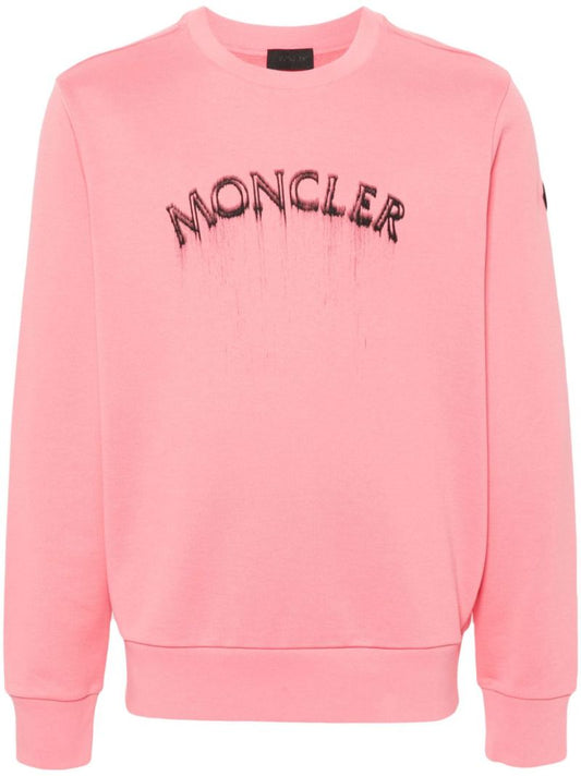 Pink Logo-print Cotton Sweatshirt