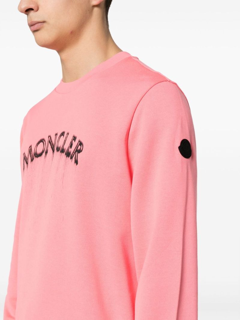 Pink Logo-print Cotton Sweatshirt