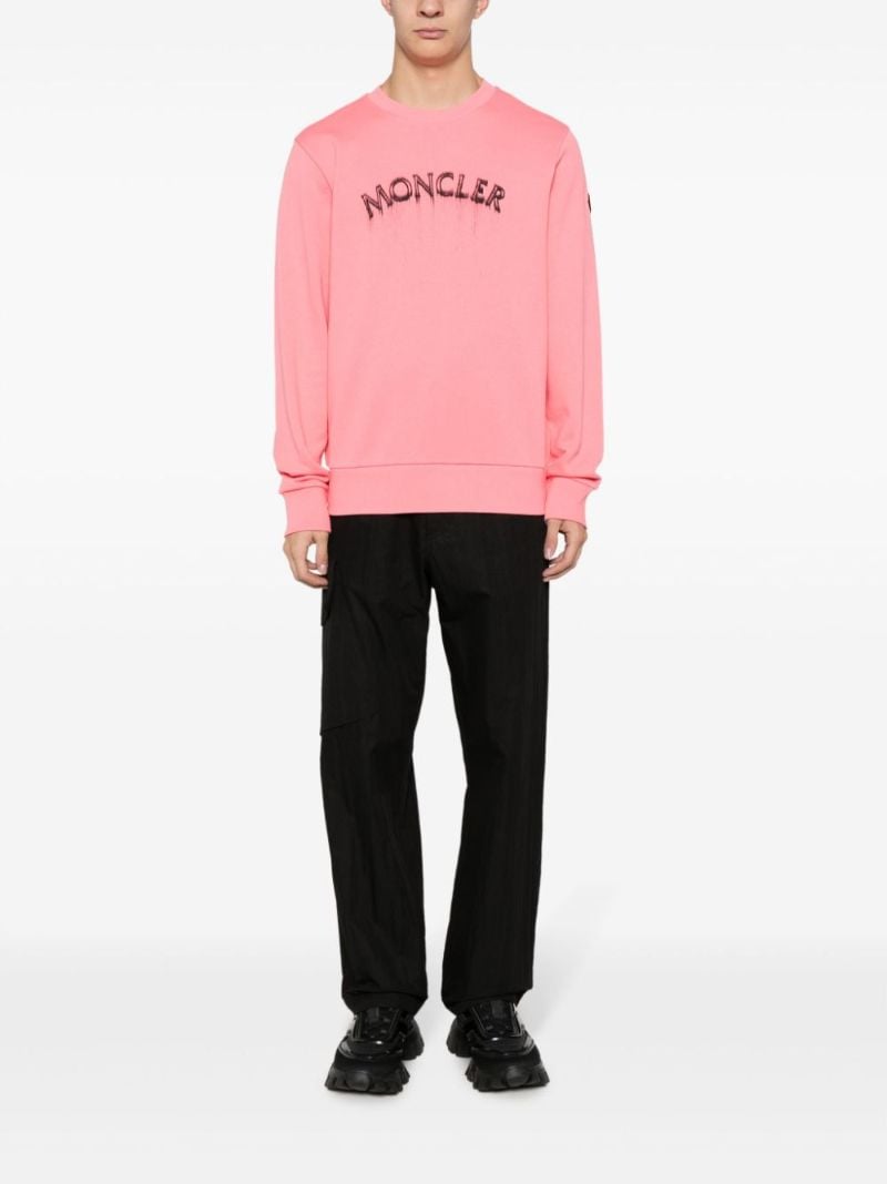 Pink Logo-print Cotton Sweatshirt