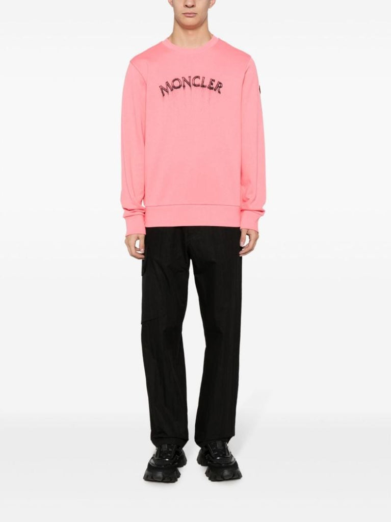 Pink Logo-print Cotton Sweatshirt