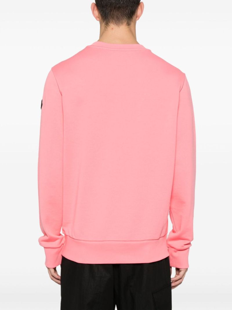 Pink Logo-print Cotton Sweatshirt