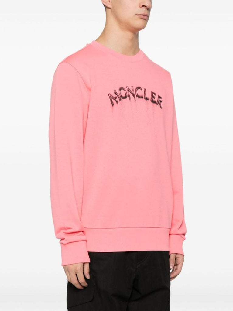 Pink Logo-print Cotton Sweatshirt