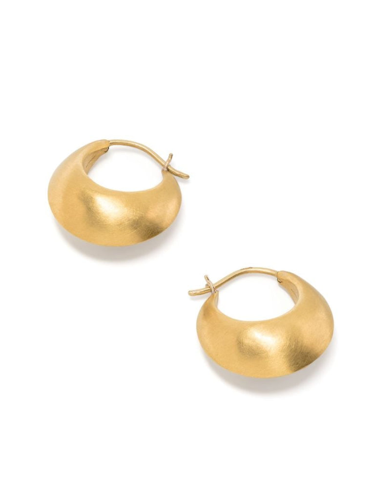22k Yellow Gold Leech Hoop Earrings