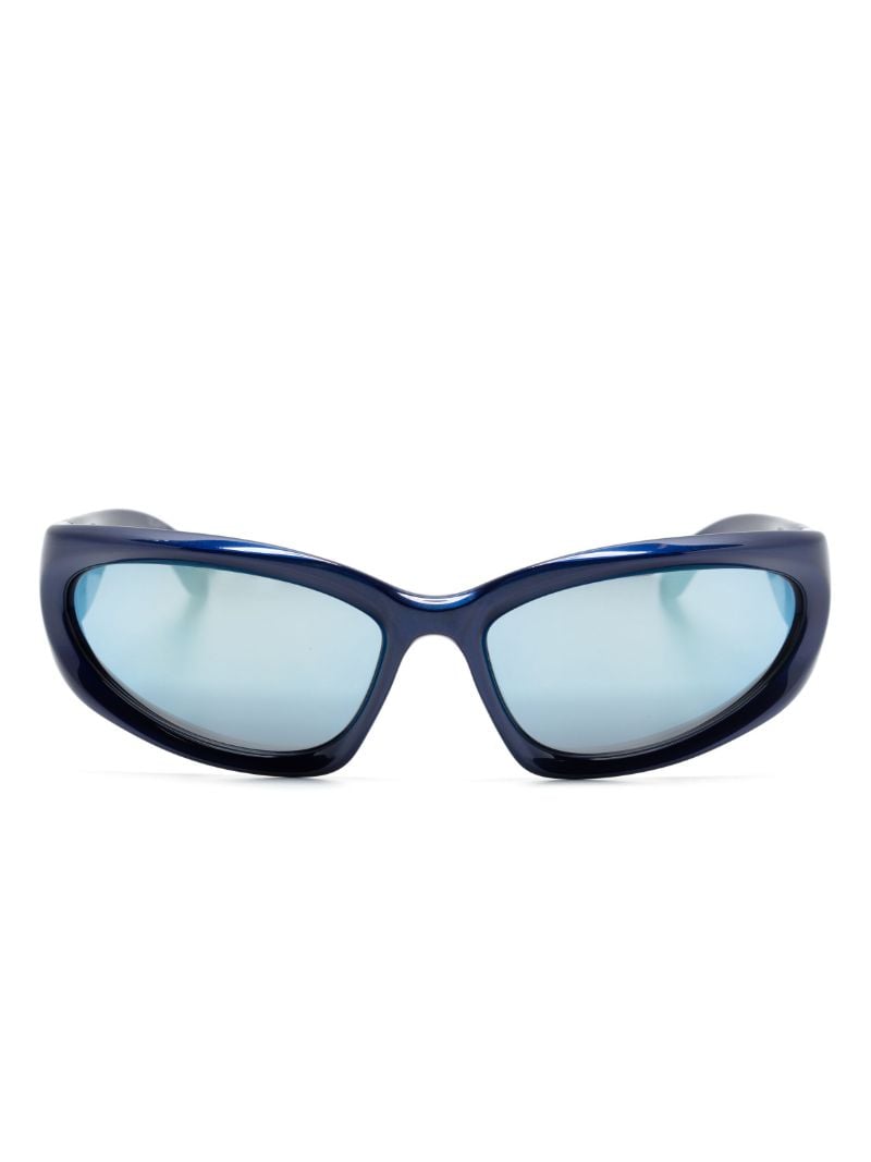 Blue Swift Oval-frame Sunglasses