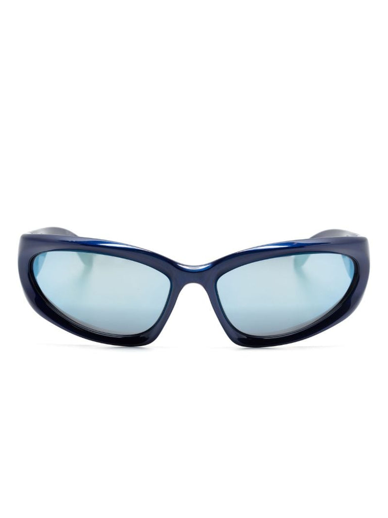 Blue Swift Oval-frame Sunglasses