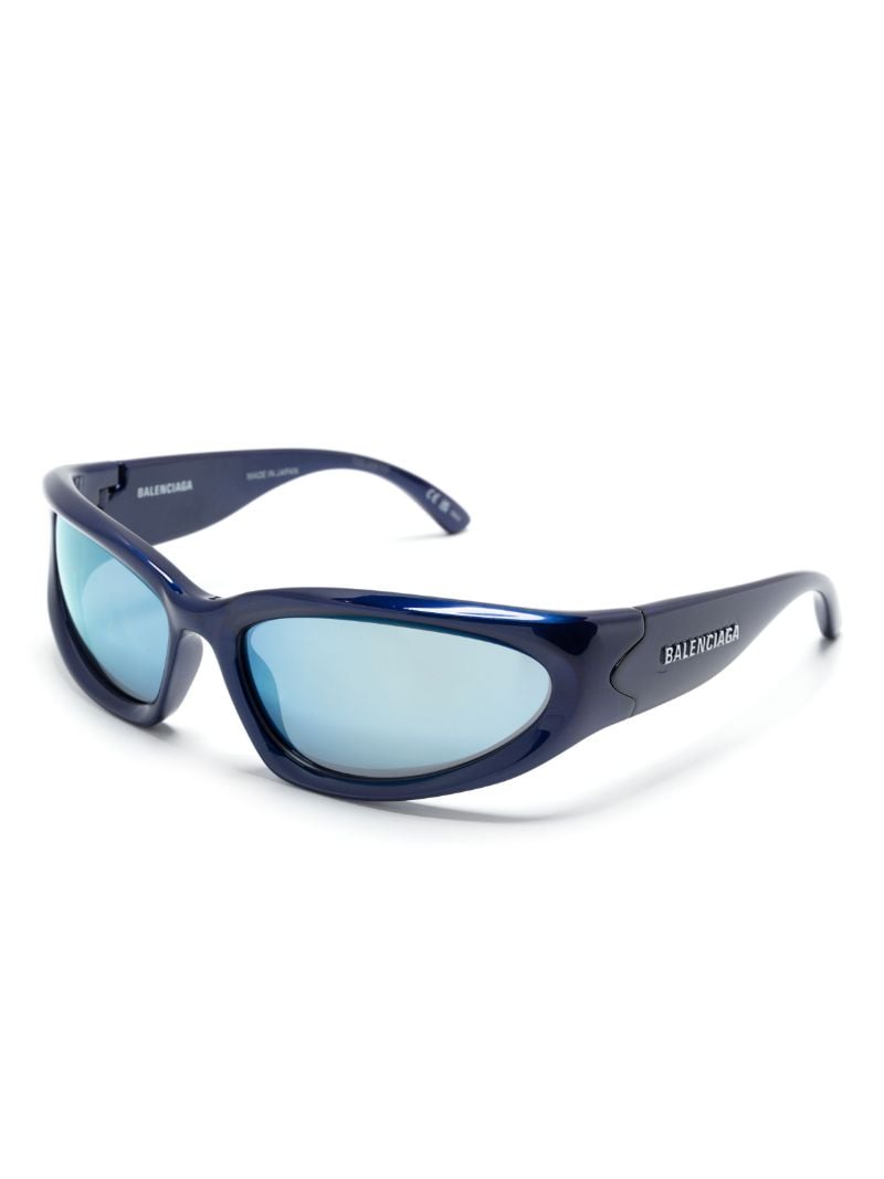 Blue Swift Oval-frame Sunglasses