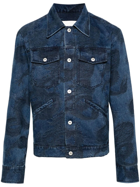 Blue Dragon-jacquard Denim Jacket