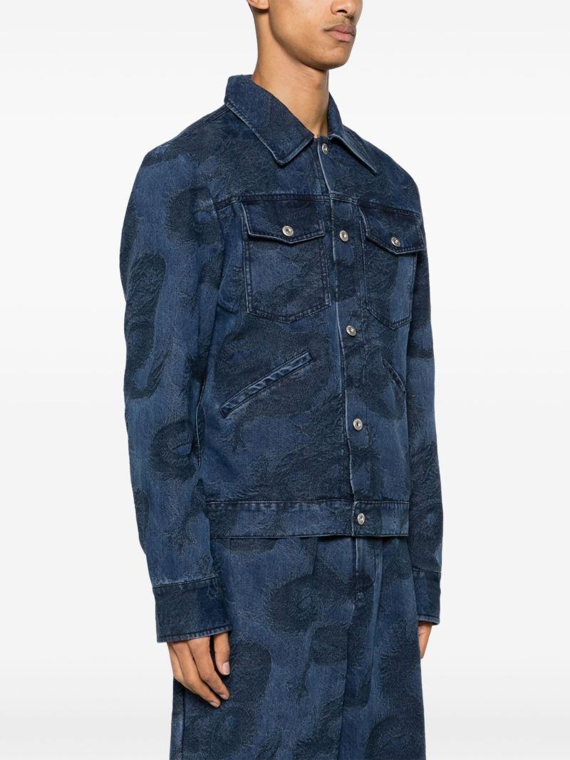 Blue Dragon-jacquard Denim Jacket