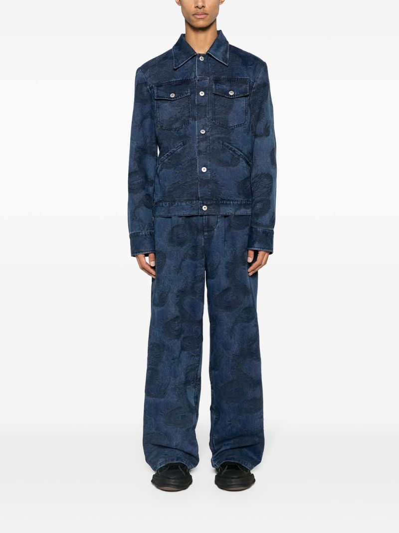 Blue Dragon-jacquard Denim Jacket