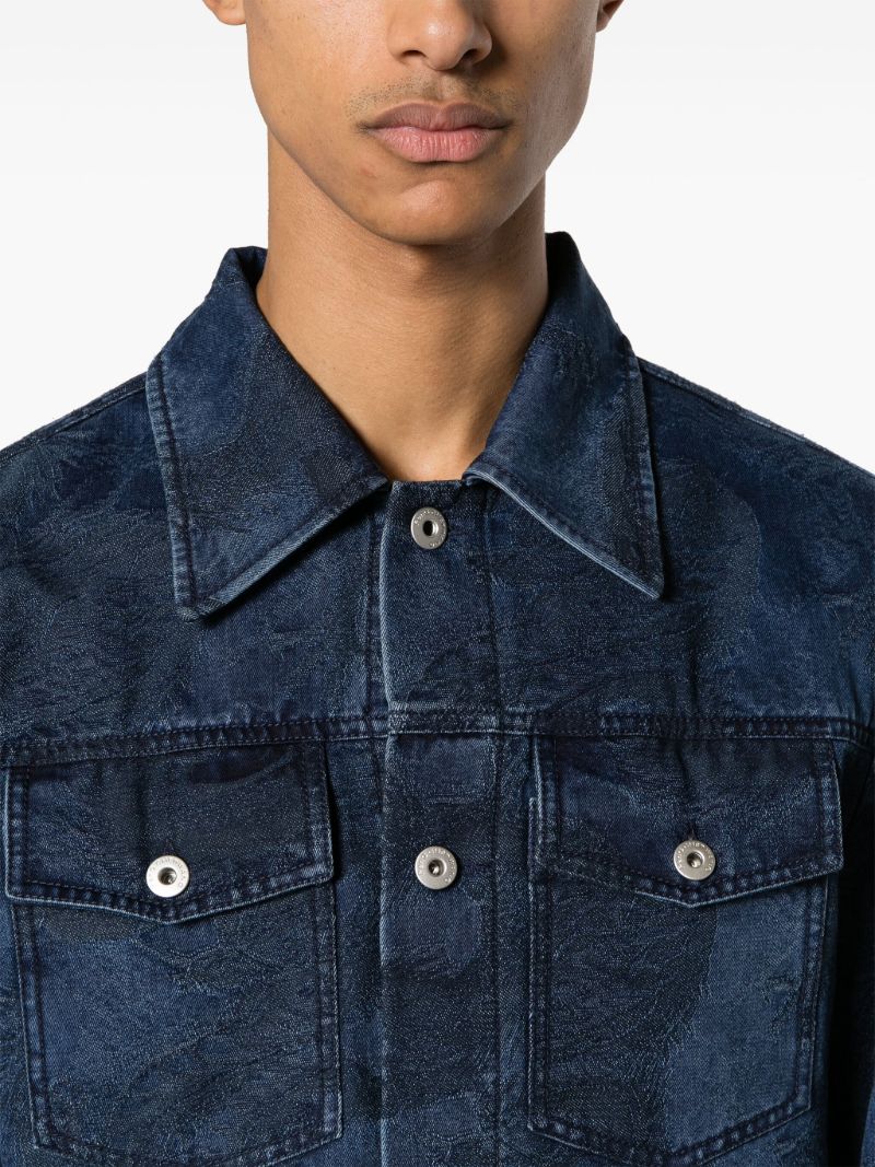 Blue Dragon-jacquard Denim Jacket