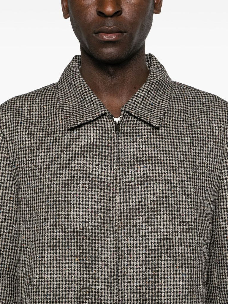 Black Ricky Houndstooth-pattern Jacket