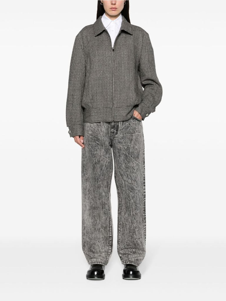 Black Ricky Houndstooth-pattern Jacket