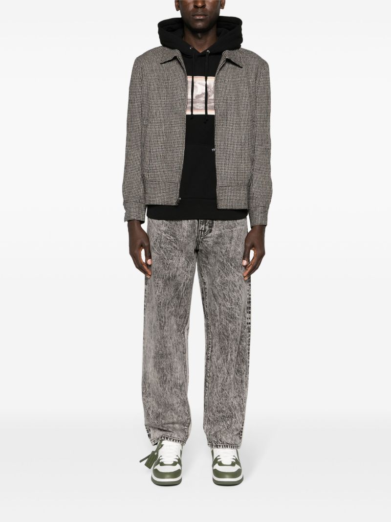 Black Ricky Houndstooth-pattern Jacket