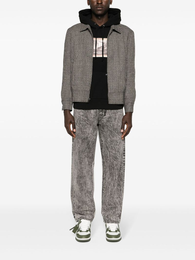 Black Ricky Houndstooth-pattern Jacket